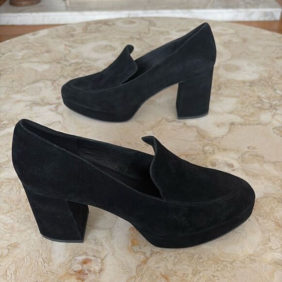 Eileen Fisher Becon Suede Platform Pumps - Picture 6 of 14